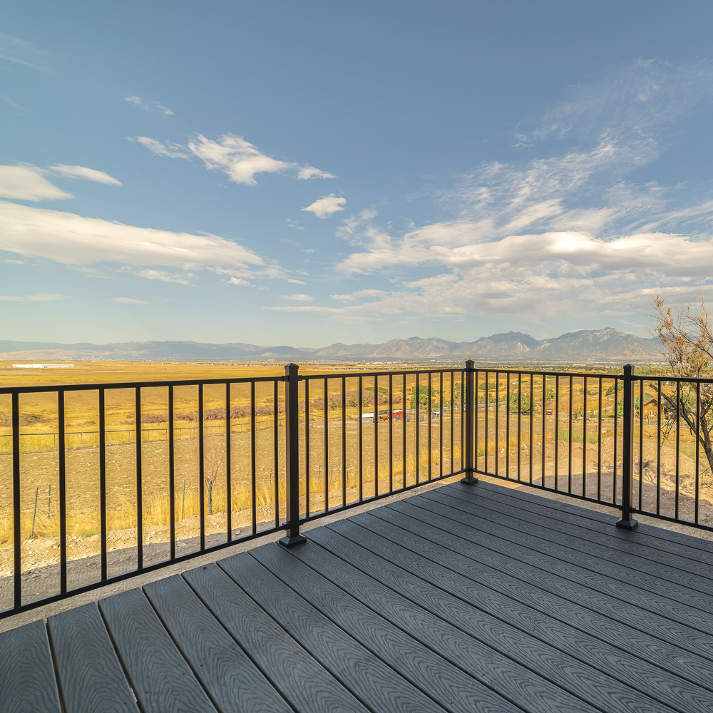 Square frame Outdoor deck or patio in the countryside