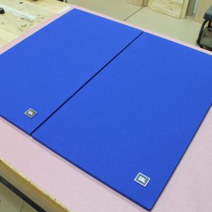 JBL L50 grilles with JBL metal badges