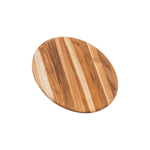 Proteak Round Cutting & Serving Board: 13-in. diameter