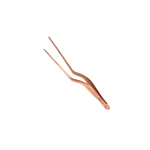 Mercer 6-1/2-in. Offset Plating Tweezers Rose Gold