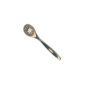 Island Bamboo Blue Pakka Slotted Spoon: 12-in.
