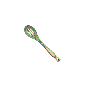 Island Bamboo Peacock Pakka Slotted Spoon: 12-in.