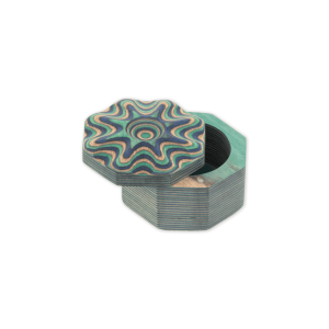 Island Bamboo Peacock Pakka Salt Cellar