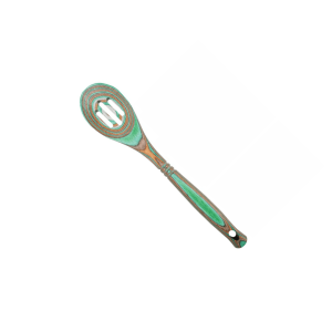 Island Bamboo Mint Pakka Slotted Spoon: 12-in.