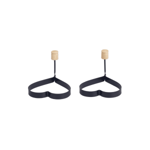 HIC Kitchen Heart Shape Egg Ring: Set of 2
