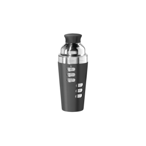 Dial-a-Drink 8 Recipe Stainless Steel Cocktail Shaker: Black