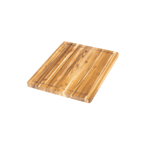 Proteak Thin & Lightweight Edge Grain Cutting Board w/ Juice Canal: 18 x 14 x 1-in.