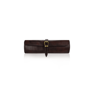 Boldric One Buckle Brown Leather Knife Bag