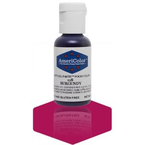 Americolor Soft Gel Paste Food Coloring .75-oz. Burgandy