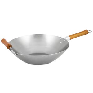 Zyliss Ken Hom Excellence Carbon Steel Uncoated Wok, 14-in.