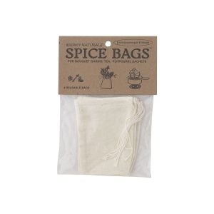 Regency Natural Cotton Spice Bags: Set of 4